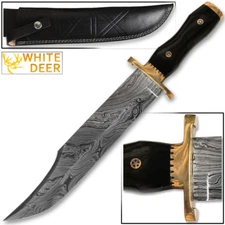 Huge 16" Handmade Damascus Steel Jim Bowie Knife 55-60 HRC Hard LIMITED EDITION