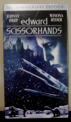 Edward Scissorhands, 10th Anniversary Edition VHS, Johnny Depp,  Factory Sealed