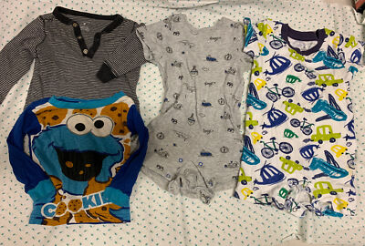 Baby Boy Lot 9M Clothes Lot Of 4, Carter s, Cookie Monster  #344