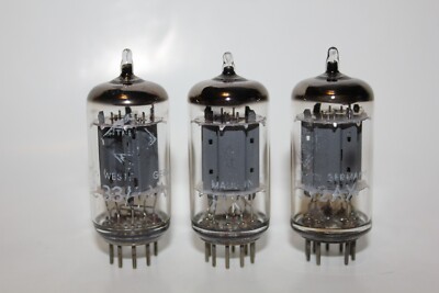 3 x Telefunken 12AX7/ECC83 smooth plate tubes, diamond logo, tested excellent (2