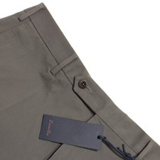 Zanella NWT Chinos / Casual Pants Size 34 US Parker In Solid Gray Cotton Blend