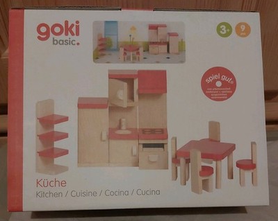 Goki Basic Küche Puppenmöbel Set NEU OVP! Puppenhaus Zubehör Möbel Spielzeug 