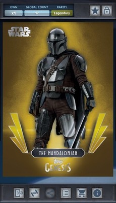 Star Wars Card Trader Topps Genesis - Gold Legendary 50cc - The Mandalorian