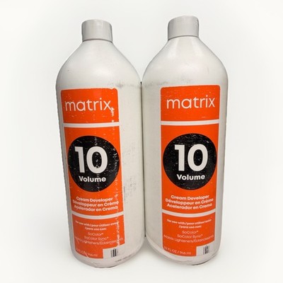Matrix Cream Developer Lighteners 10 Volume 32 oz (see photos) Lot Of 2