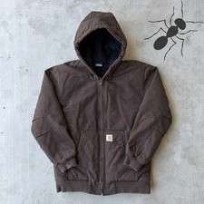 Carhartt YOUTH brown hooded work wear jacket