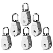 M32 Single Pulley Snatch Block Lifting Crane Swivel Hook, 304 Stainless Steel...