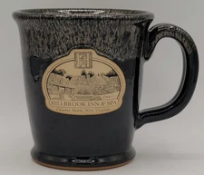 Sunset Hill Stoneware Mug Hillbrook Inn & Spa Charles Town, West Va Drip Glaze