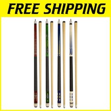 Set of 4 Pool Cues - 58" Billiard Cue Sticks