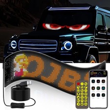 Devil Eyes Light for Cars,4.1''x14''Programmable LED Ultra-Thin Flexible Disp...