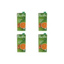 Pacific Foods Organic Tomato Basil Soup, 32 oz Carton 32 Fl Oz (Pack of 4) 