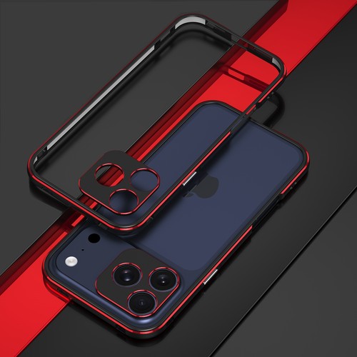 For iPhone 17 Pro Max/17 Pro Dual Color Metal Bumper Case with Camera Protector - Picture 17 of 27