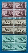 US Stamps Scott 1077-79 3c Wildlife blocks of 4 set of 3 M/NH Post office fresh