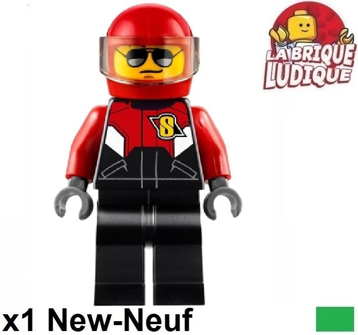 Lego Figurine Minifig Ciudad Piloto Carrera Avión TorsO S Casco Gafas CTY0738 - Imagen 1 de 1