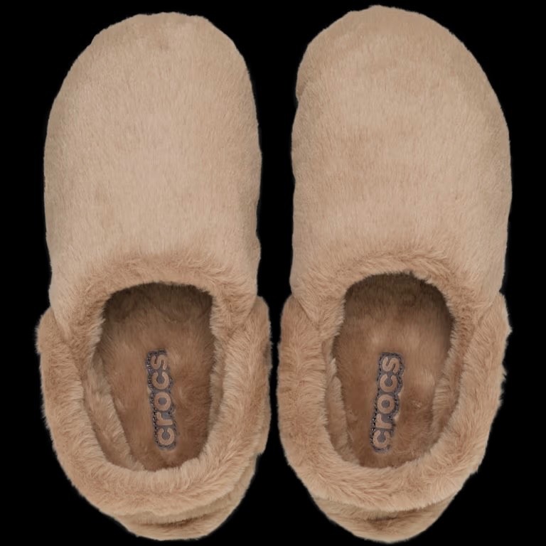 Crocs Classic Unforgettable Clog Milk Chocolate Fuzzy Slip-On W8/M6 & M11