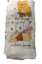 Disney Winnie the Pooh Fall Breeze Autumn Kitchen Towel 16x26 100 Cotton