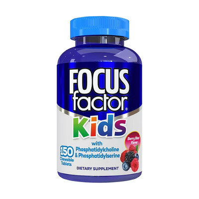 Focus Factor Kids Brain Health Chewable Tablets  Berry Blast 150 Count