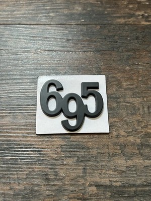 3D Matte Black Metal Badge For Abarth 695 Biposto Competizione Turismo Tributo 