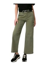 PAIGE Women's Carly Cargo Pockets Vintage Ivy Green Jeans Sz 26 239 NWT