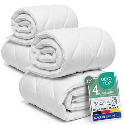 2er Set Decke Sommerdecke 4 Jahreszeiten Winter Bettdecke  135x200 155x220 Mono