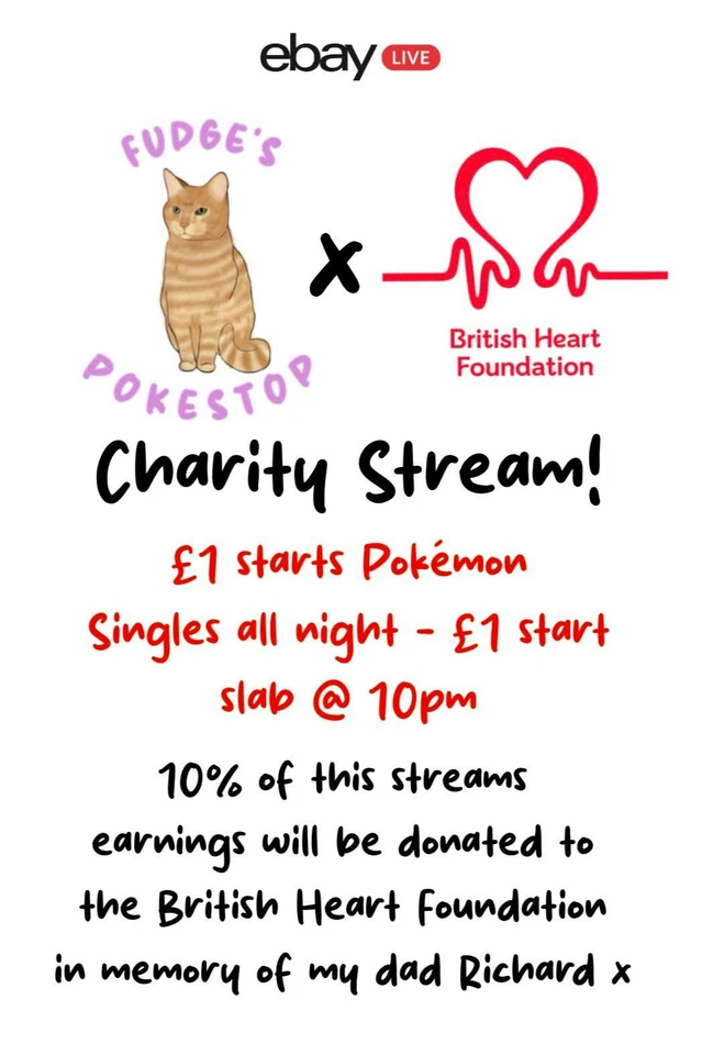 Pokemon Singles £1 Starts - British Heart Foundation Charity Stream!