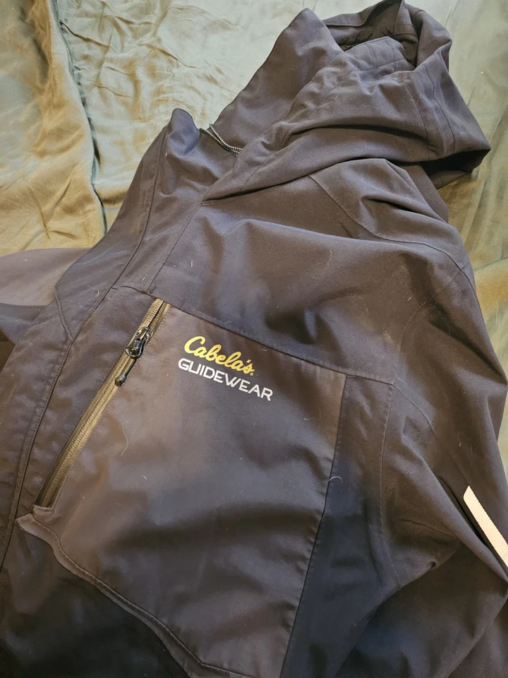 CABELA'S Guidewear Gore-Tex Full Zip Hooded Outdoor Jacket Men's 3XL Gray EUC - Image 3 of 4