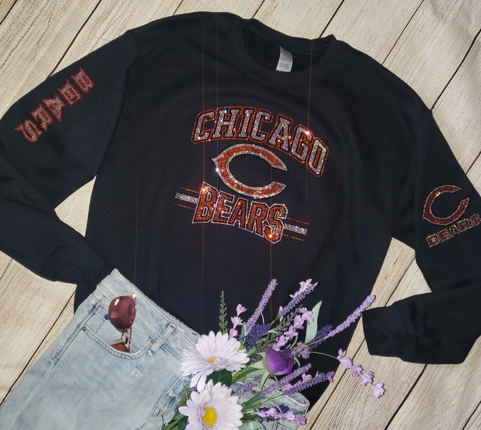 Chicago Bears Rhinestone Unisex Hoodie