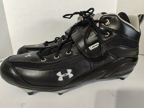 Under Armour Metal Dual Plate Technology Black Football Cleats Men's US 15 - Picture 5 of 13