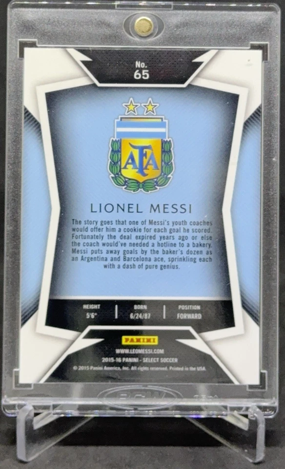 Lionel Messi RARE PANINI SELECT INVESTMENT CARD SSP WORLD CUP MVP MINT - Image 2 of 2