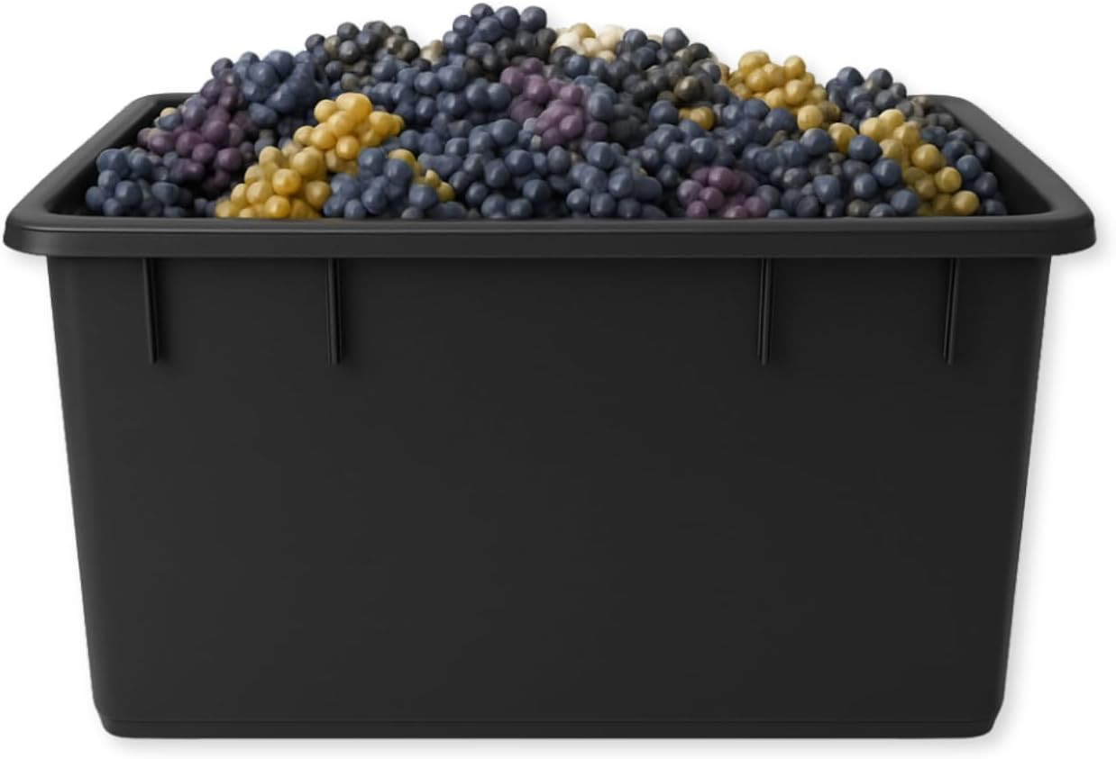 Contenitore 250L Salva-Spazio Impilabile Nero - 94x63x57 cm Multiuso