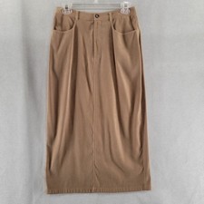 Talbots Womens Skirt Vtg Faux Suede Country Midi Size Size 8 Petite Old Money