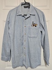 Classic Looney Tunes Collection Bugs/Taz/Daffy Blue Cotton Long Sleeve Shirt S