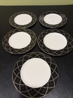 Lenox Diamond Solitaire Millennium USA 9.5  Lunch Accent Plate Set Of 5