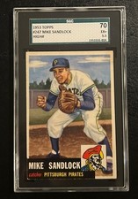 1953 Topps - High # Mike Sandlock #247 (Rookie Card). rookie card picture