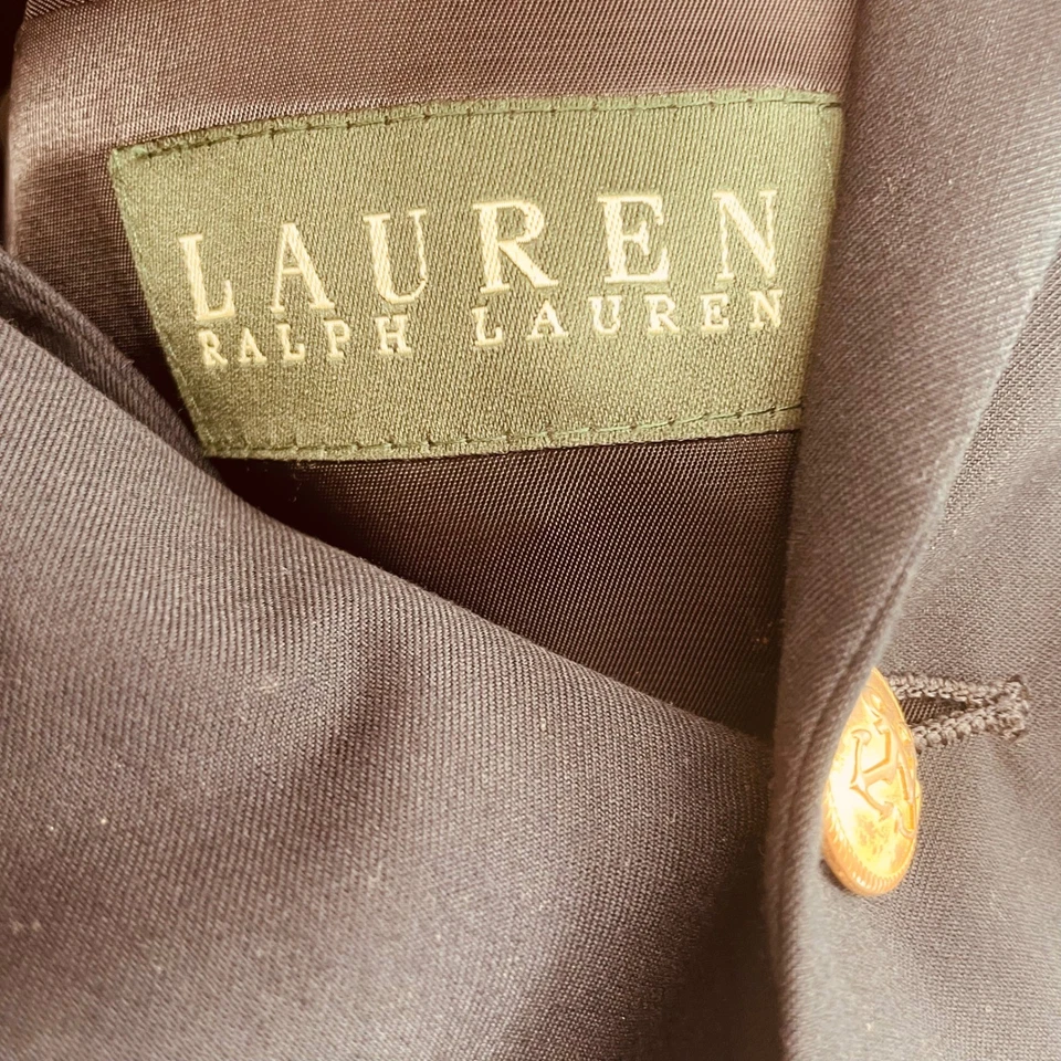 Blazer Lauren Ralph Lauren Azul Marino Botón Dorado Talla 18R Foto 4 de 4