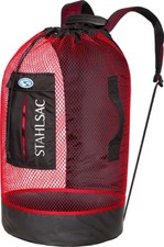 Stahlsac Panama Tauchreise Netz Rucksack Ausrüstung Tasche Rot Neu