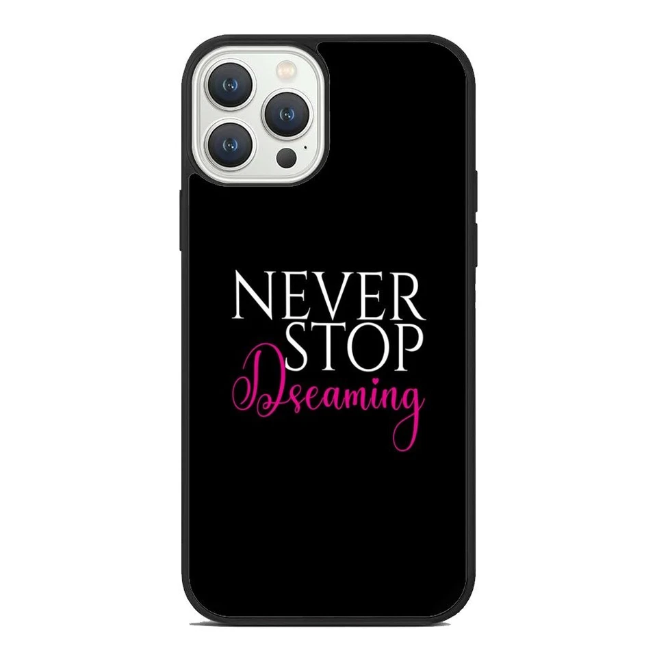 Motivacional Nunca Dejes de Sueño Para Samsung Galaxy Apple iPhone 14 15 TPU Foto 3 de 4