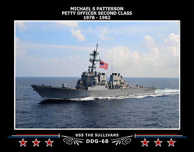 Navy Emporium USS The Sullivans DDG-68 Canvas Photo Print 137DDG68