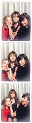 VINTAGE PHOTO BOOTH - STRIP - PRETTY MOM & HER ADORABLE LITTLE GIRLS