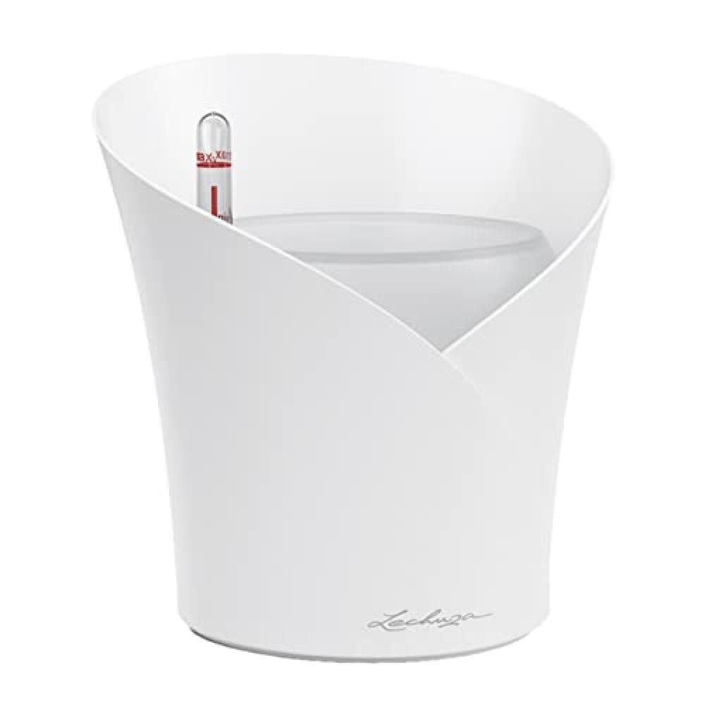 (TG. D18 H19,5 cm) LECHUZA ORCHIDEA bianco opaco 13960 - NUOVO