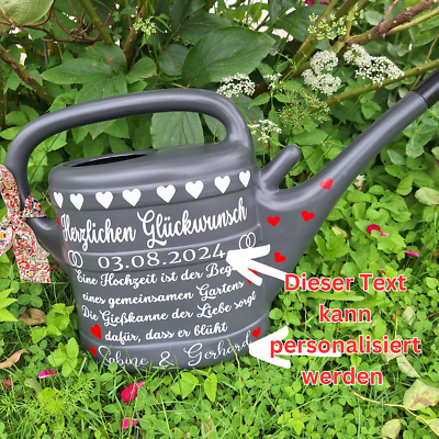 personalisiertes Hochzeitsgeschenk , 10 L Gießkanne Hochzeit , Geschenk Ehepaar