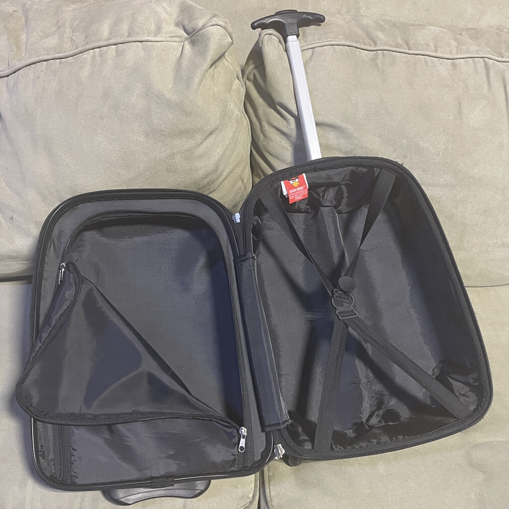 Angry Birds Rovio Children Hard Rolling Carry On Luggage For Kids -Preowned