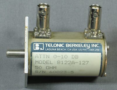 Telonic Berkeley 8122A-127 0-10dB RF Step Attenuator, 50 Ohms 2GHz, tested good