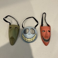 Disney Nightmare Before Christmas Wall Hanging Ceramic Masks Lock Shock Barrel