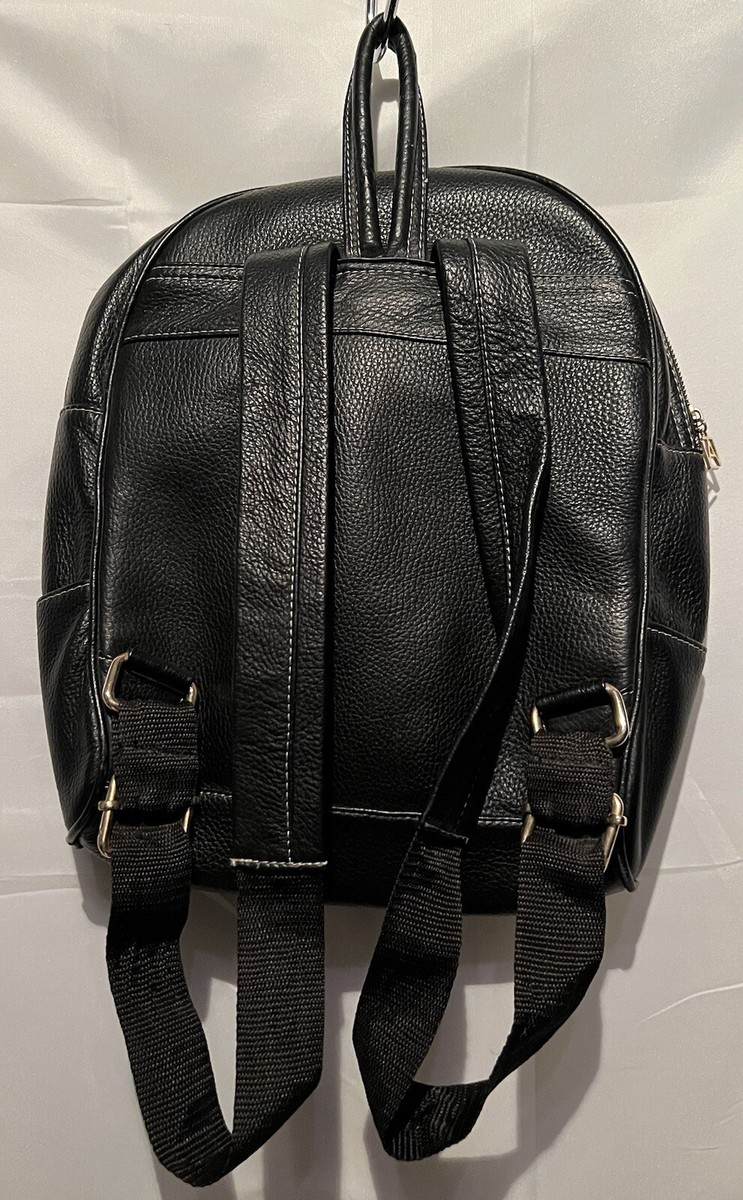 Angelozano Chiapas Backpack Leather Floral Black Cowhide  display picture 2