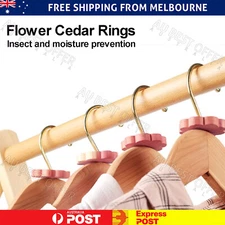 12pc Moth Cedar Wood Snow Rings Repellent Killer Hanger Anti Mildew Drawers AU