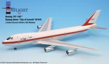 InFlight 200 Boeing City Everett N7470 747-100 1:200 Scale Die-Cast Model Plane 