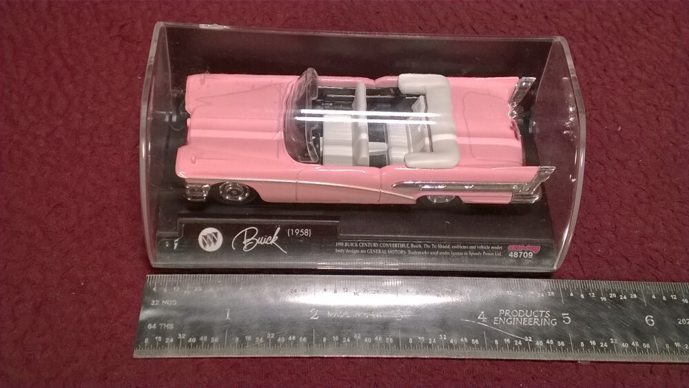 NEW RAY 1:43 O-SCALE #48709 1958 BUICK CENTURY CONVERTIBLE IN ORIG
