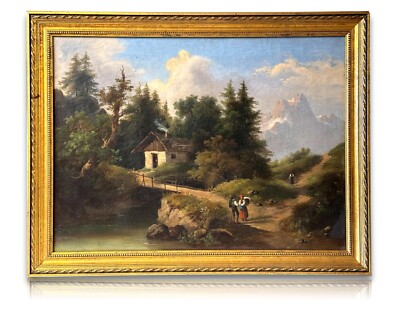 Öl auf Leinwand - Eduard Böhm 1830-1890 Österreich - Landschaftsgemälde um 1860