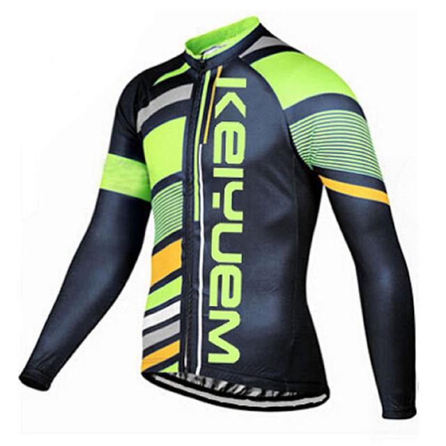 Stripes Vintage Cycling Long Sleeve Jersey Men's MTB Bicycle Biking