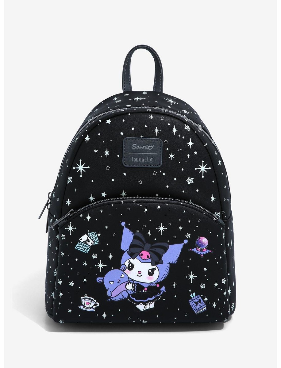 Loungefly Sanrio Glow In The Dark Kuromi and Baku Mini Backpack Loungefly Sanrio Glow in the Dark Kuromi & Baku Mini  main image 3